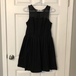 Black lace fit and flare dress